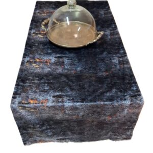 Runner marmorizzato in velluto