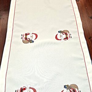 Runner natalizio con ricamo