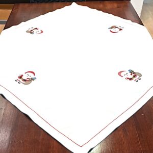 Tovaglia natalizia con ricamo babbo natale 90x90
